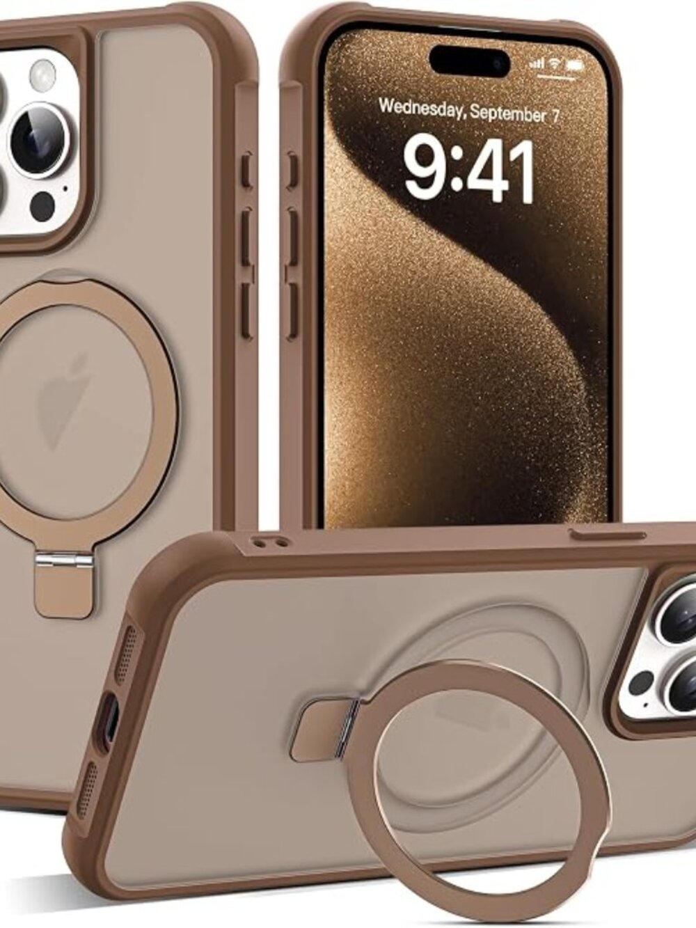 Desert Brown iPhone Pro Max Case w/ Stand. Mag Safe.